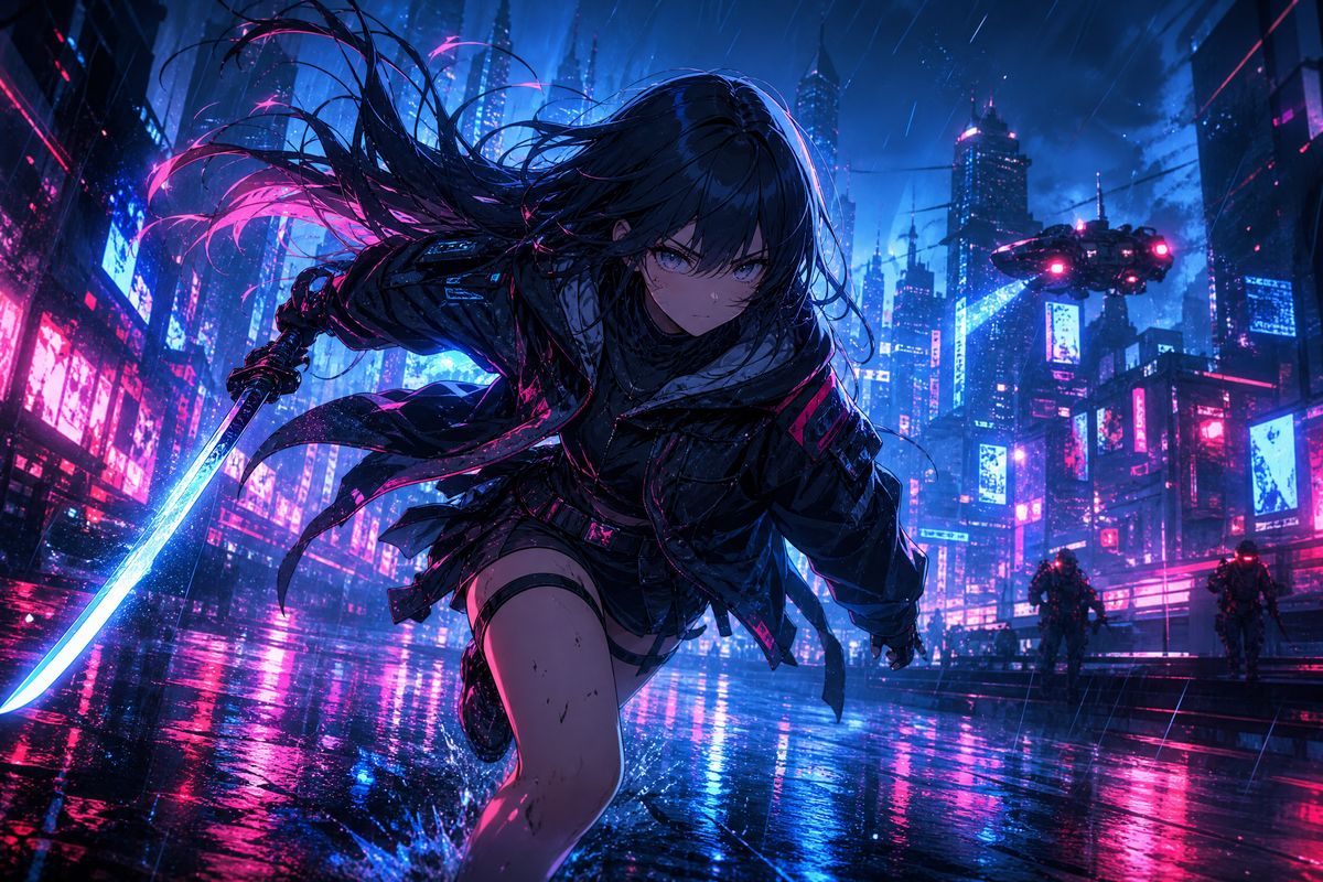 抖音风-霓虹都市代码少女动漫剪辑
