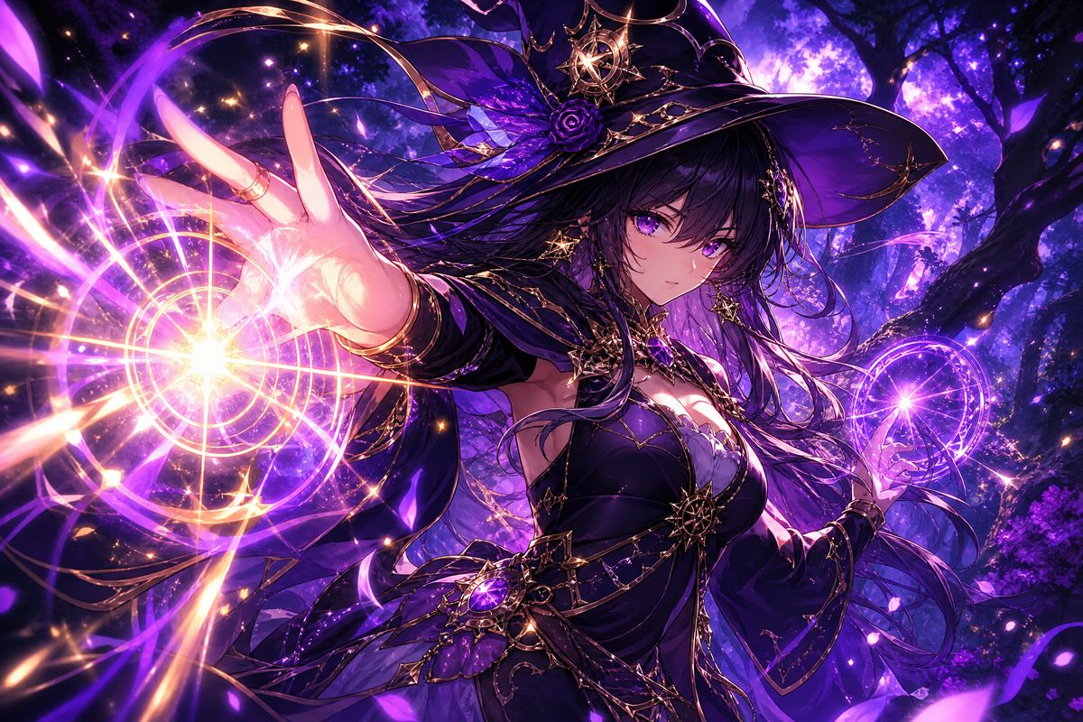 抖音风-魔法少女紫晶传说动漫演示